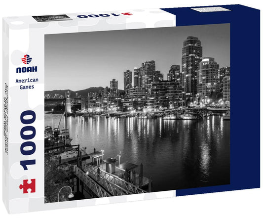 Noah Jigsaw Puzzle Exchange Place, Jersey City, New Jersey skyline in black white 1000 pieces