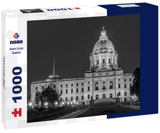 Noah Jigsaw Puzzle Wailua Falls, Kauai, HI in black white 1000 pieces