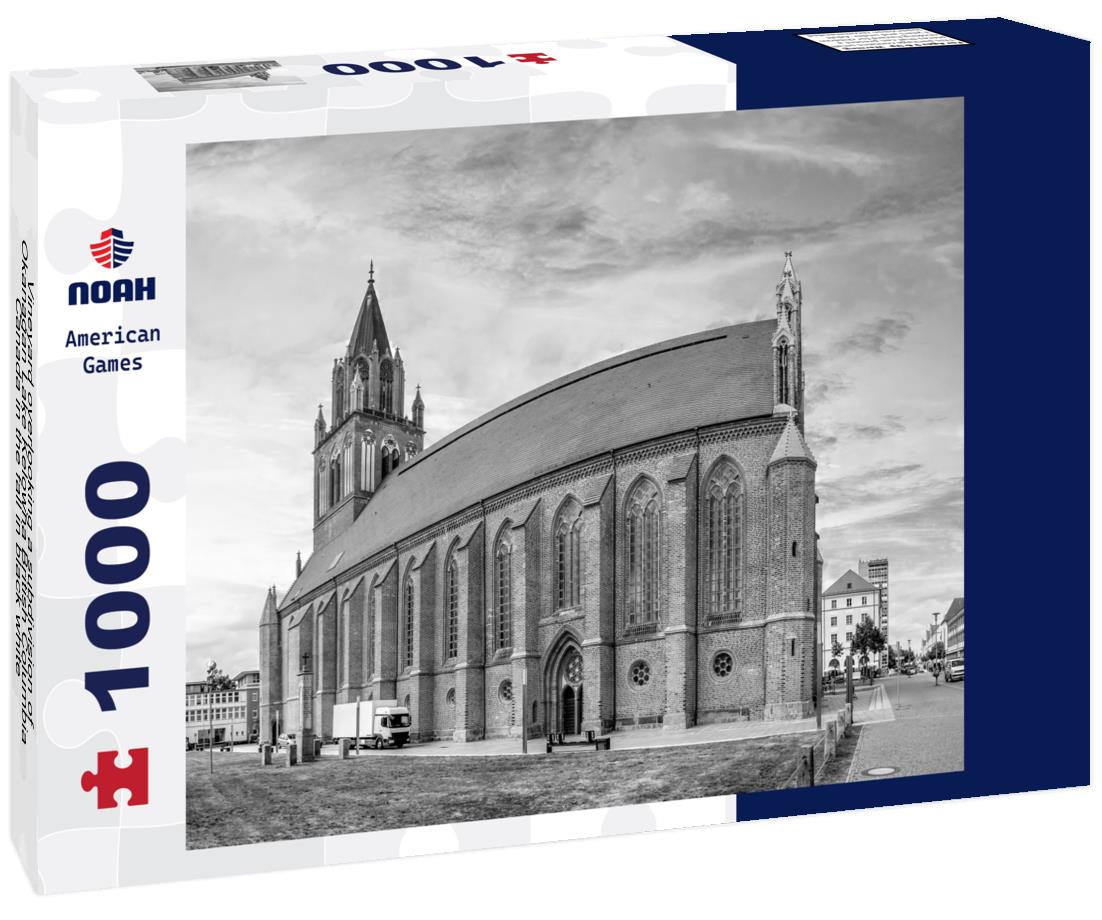 Noah Jigsaw Puzzle Vineyard overlooking a subdivision of Okanagan Lake Kelowna British Columbia Canada in the fall in black white 1000 pieces