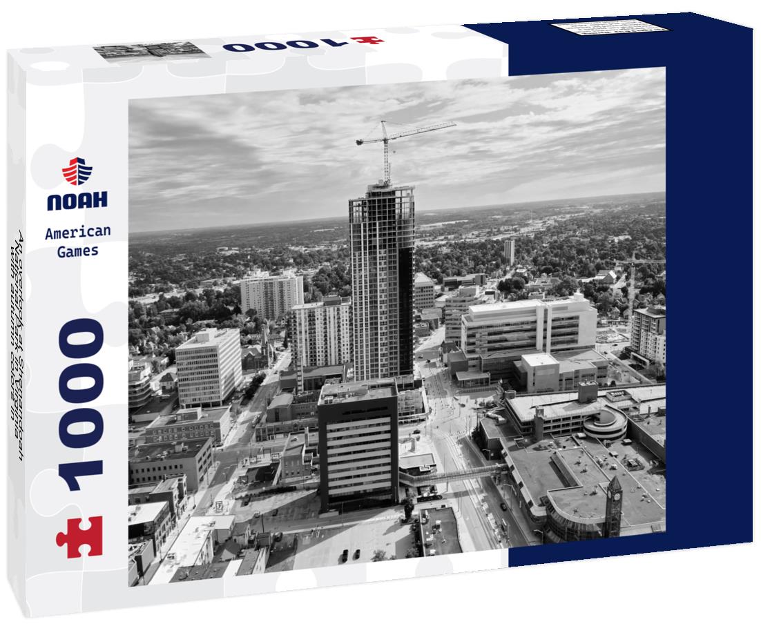 Noah Jigsaw Puzzle An overlook at Shenandoah National Park in Virginia with autumn colors in black white 1000 pieces