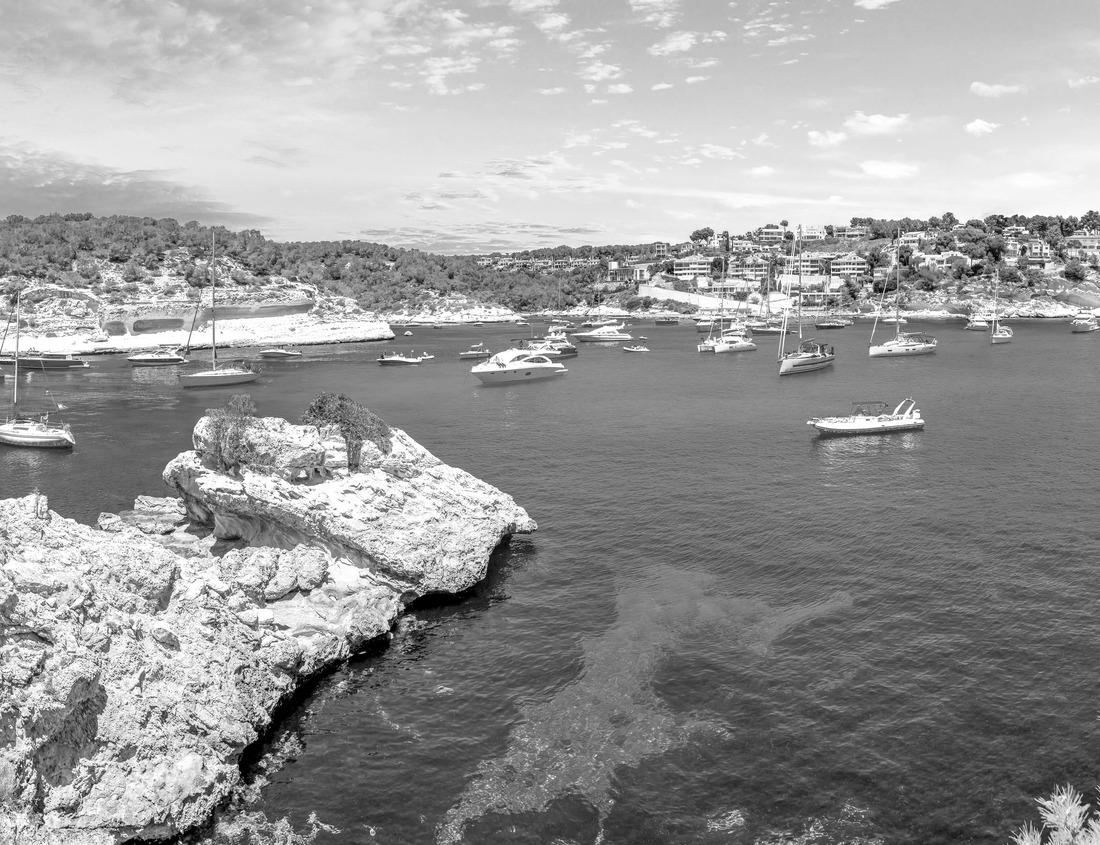 Noah Jigsaw Puzzle Maroon Bells and Maroon Lake - A wide-angle autumn midday view of the snow-capped Maroon Bells reflecting in the crystal-clear Maroon Lake, Aspen, Colorado, USA in black white 1000 pieces