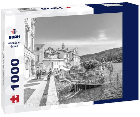 Noah Jigsaw Puzzle Boston skyline as seen from ferry in black white 1000 pieces