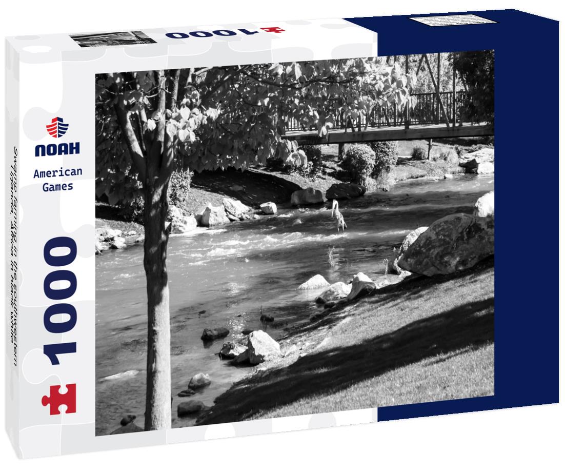 Noah Jigsaw Puzzle Swamp farming in the southwestern Uganda, Africa in black white 1000 pieces