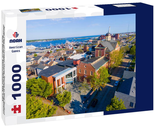 Noah Jigsaw Puzzle Aerial view of Custom House Square in New Bedford Whaling National Historical Park in historic downtown New Bedford, Massachusetts MA, USA 1000 pieces