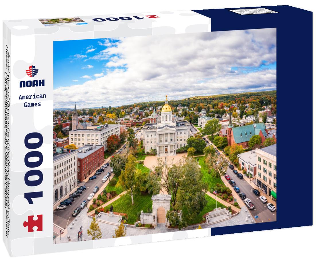 Noah Jigsaw Puzzle Aerial view of Concord and the New Hampshire State House. The capitol houses the New Hampshire General Court, Governor, and Executive Council 1000 pieces