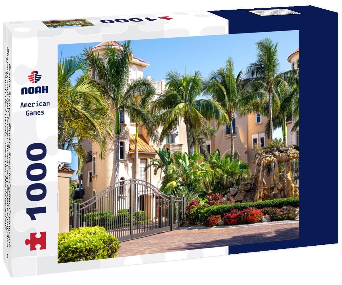 Noah Jigsaw Puzzle Bonita Springs, Florida Stadt in Collier County mit Eingang zum berühmten Strand von Barefoot mit Straße durch die Luxushäuser der Nachbarschaft 1000 pieces