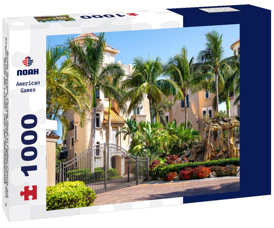 Noah Jigsaw Puzzle Bonita Springs, Florida Stadt in Collier County mit Eingang zum berühmten Strand von Barefoot mit Straße durch die Luxushäuser der Nachbarschaft 1000 pieces