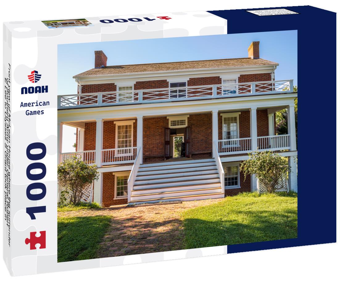 Noah Jigsaw Puzzle Front view of McLean House where the surrender of Southern Army under General Robert E Lee to Ulysses S Grant took place in Appomattox, Virginia, USA 1000 pieces
