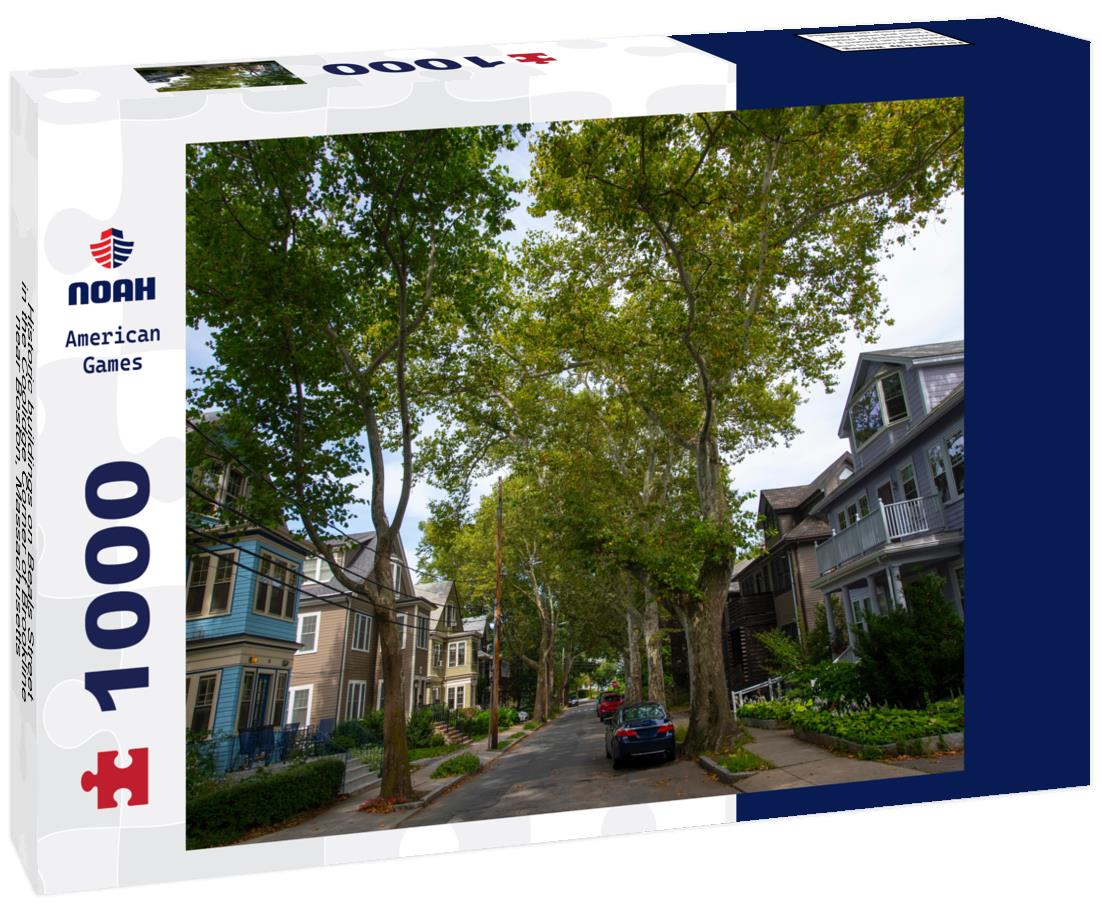 Noah Jigsaw Puzzle Historic buildings on Beals Street in the Coolidge Corner of Brookline near Boston, Massachusetts 1000 pieces