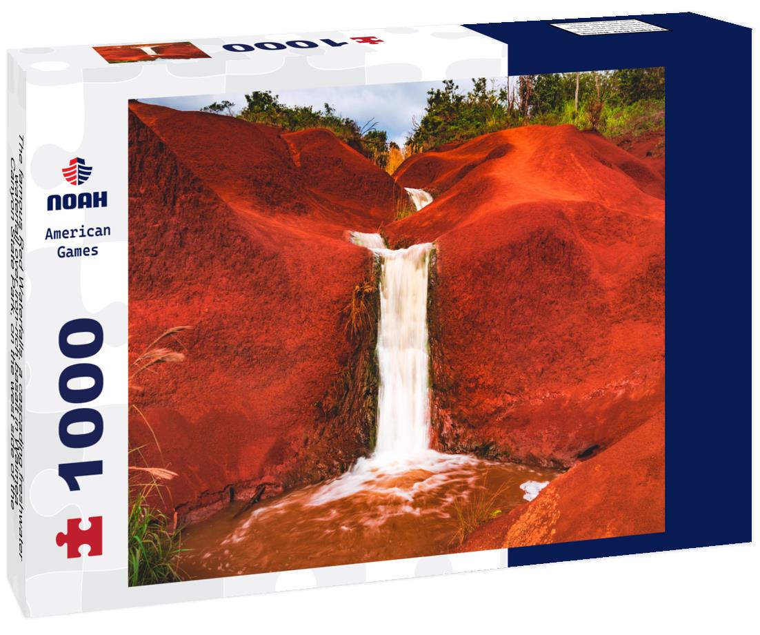 Noah Jigsaw Puzzle The famous Red Waterfalls, a cascading freshwater waterfall over iron-rich basalt in Waimea Canyon State Park, on the west side of the island of Kauai, Hawaii, USA 1000 pieces