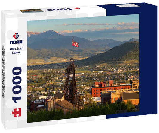 Noah Jigsaw Puzzle One of fourteen headframes, nicked named "gallows frames", dot the Butte, Montana skyline 1000 pieces