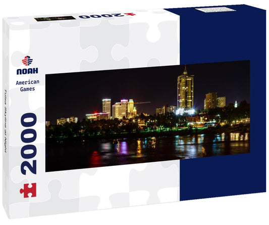 Noah Jigsaw Puzzle Tulsa Skyline at Night panorama 2000 pieces