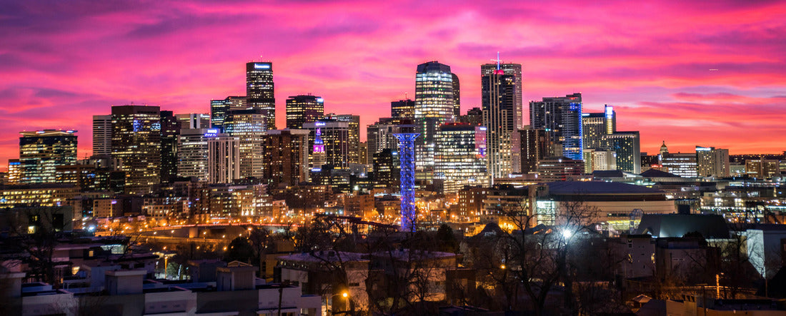 Downtown Denver Sunrise 2000pc Panoramic Puzzle