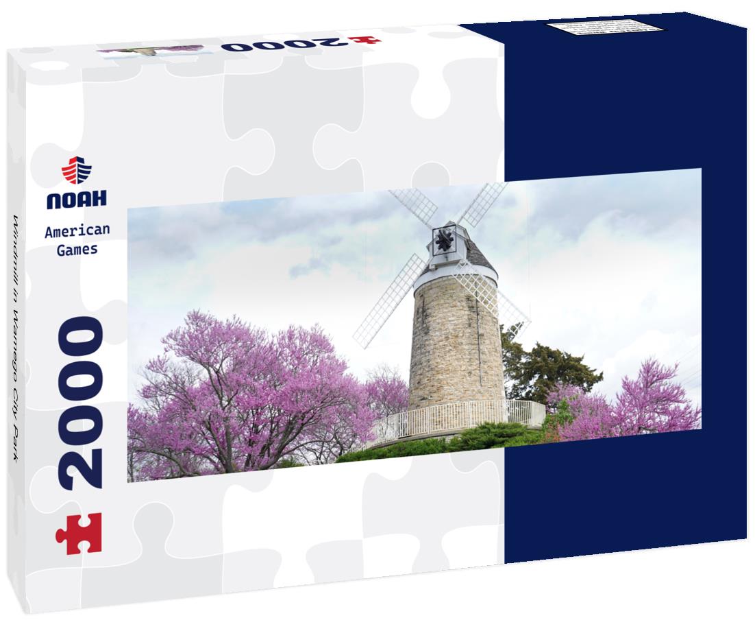 Windmill in Wamego City Park 2000pc Panoramic Puzzle