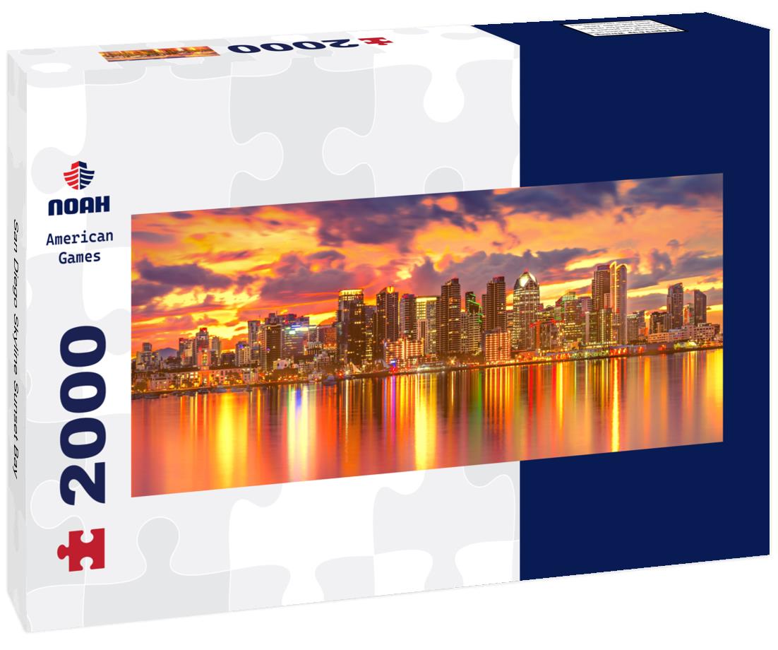 San Diego Skyline Sunset Bay 2000pc Panoramic Puzzle
