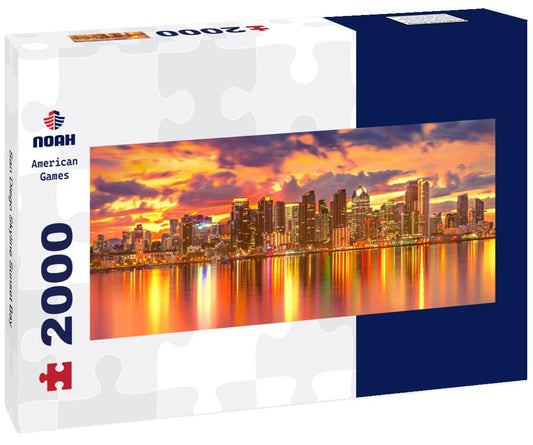 Noah Jigsaw Puzzle San Diego Skyline Sunset Bay panorama 2000 pieces