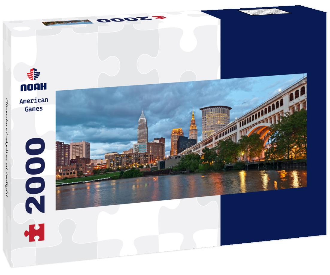 Cleveland skyline at twilight 2000pc Panoramic Puzzle