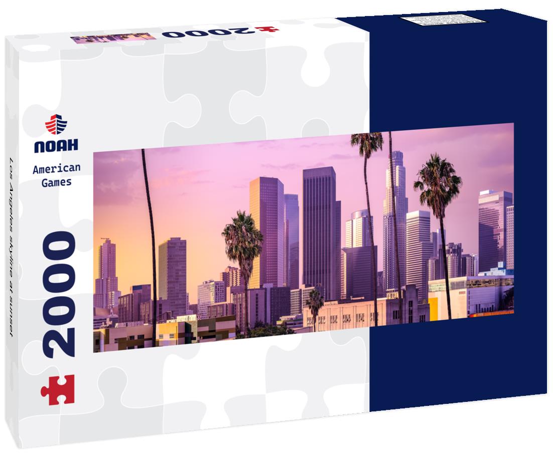Los Angeles skyline at sunset 2000pc Panoramic Puzzle