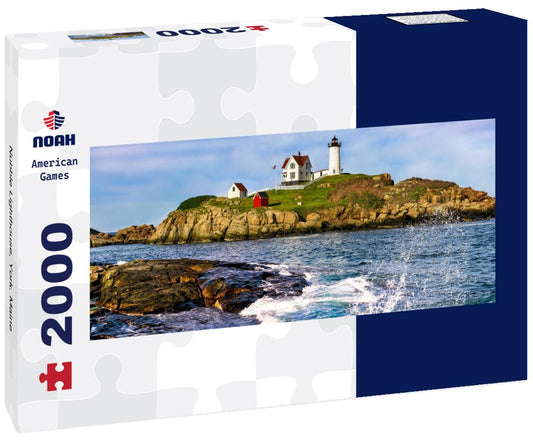 Noah Jigsaw Puzzle Nubble Lighthouse, York, Maine panorama 2000 pieces