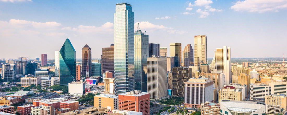 Dallas, Texas, USA City Skyline 2000pc Panoramic Puzzle
