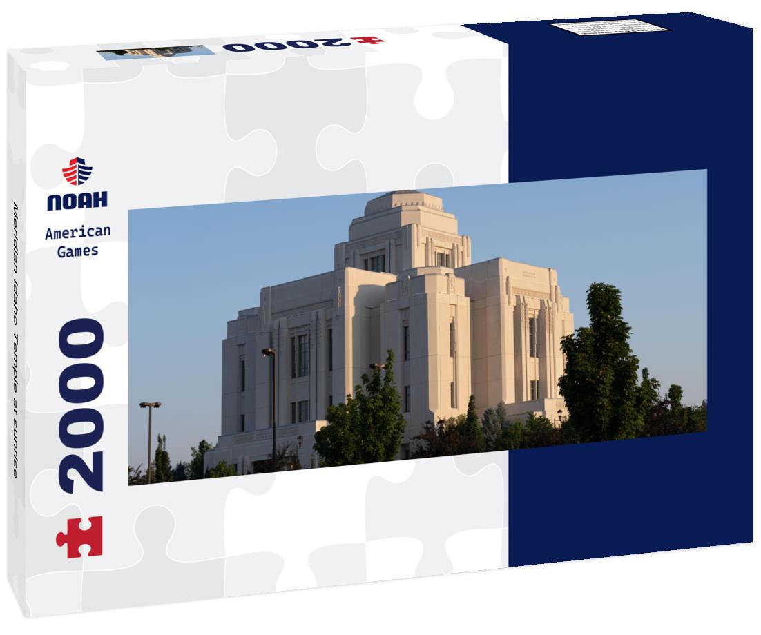 Meridian Idaho Temple at sunrise 2000pc Panoramic Puzzle