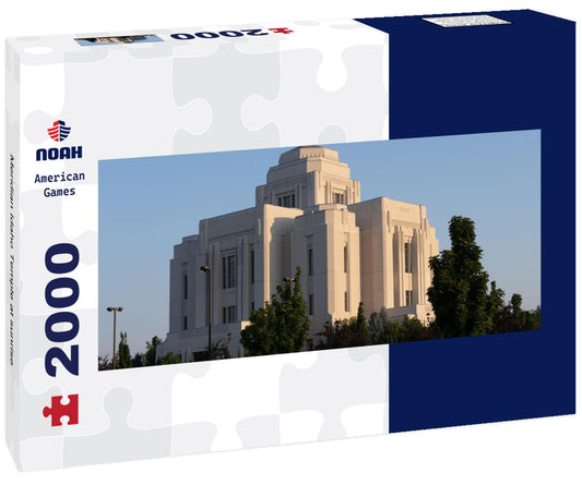 Noah Jigsaw Puzzle Meridian Idaho Temple at sunrise panorama 2000 pieces