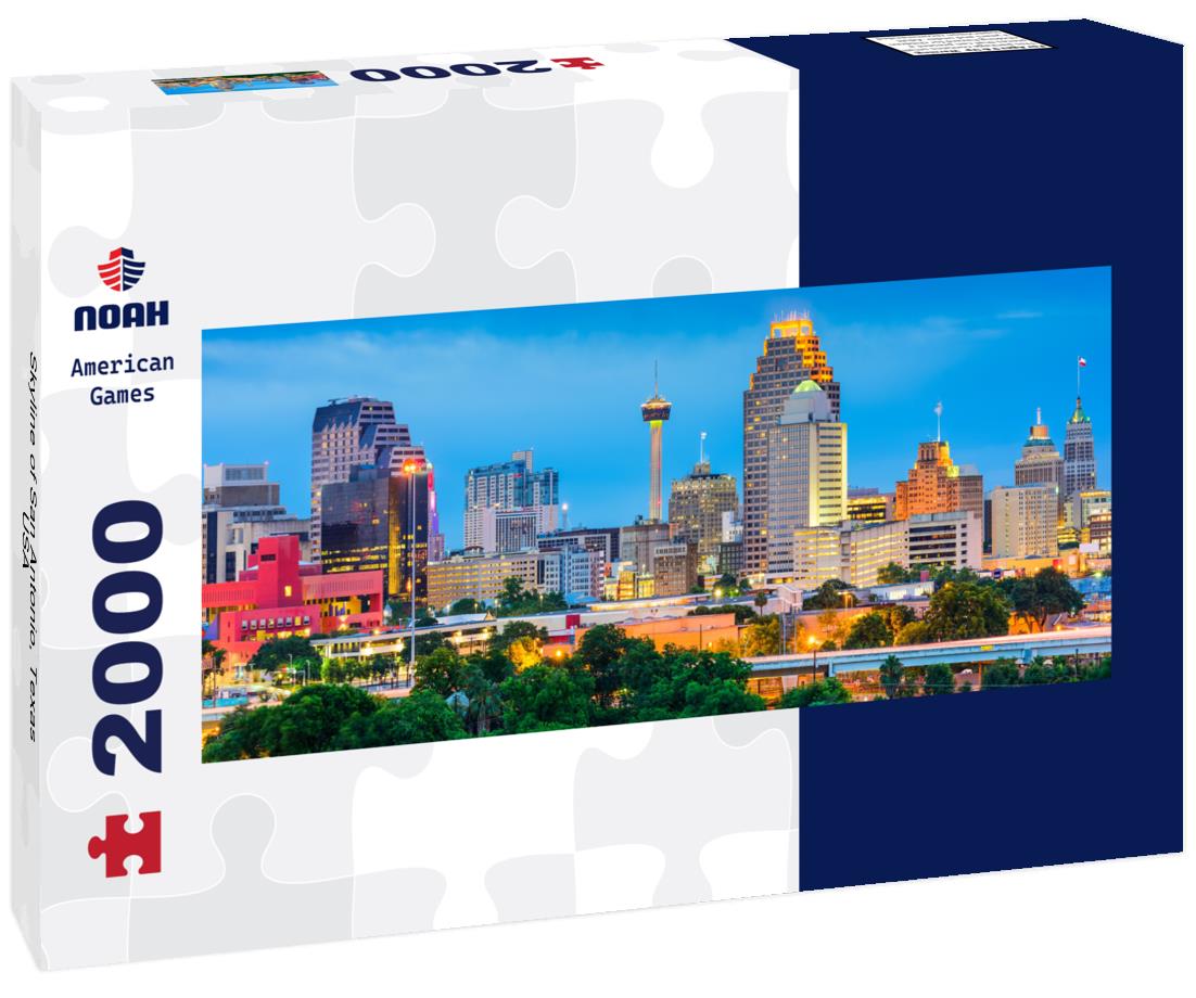 Skyline of San Antonio, Texas, USA 2000pc Panoramic Puzzle