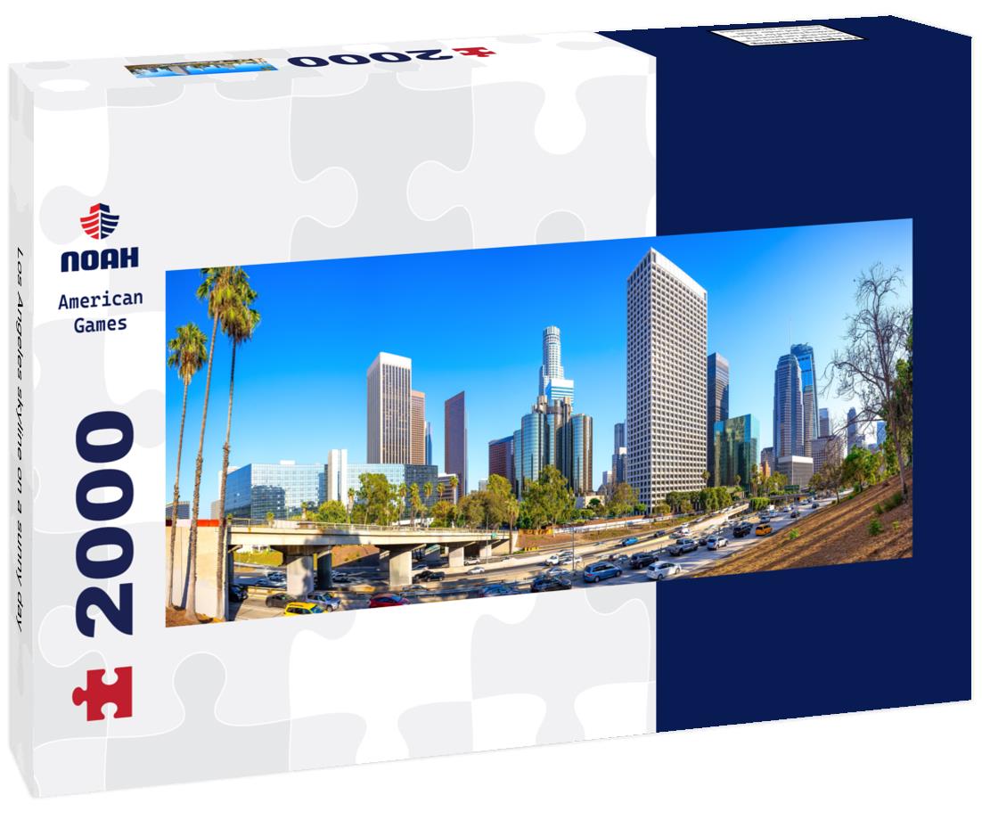 Los Angeles skyline on a sunny day 2000pc Panoramic Puzzle