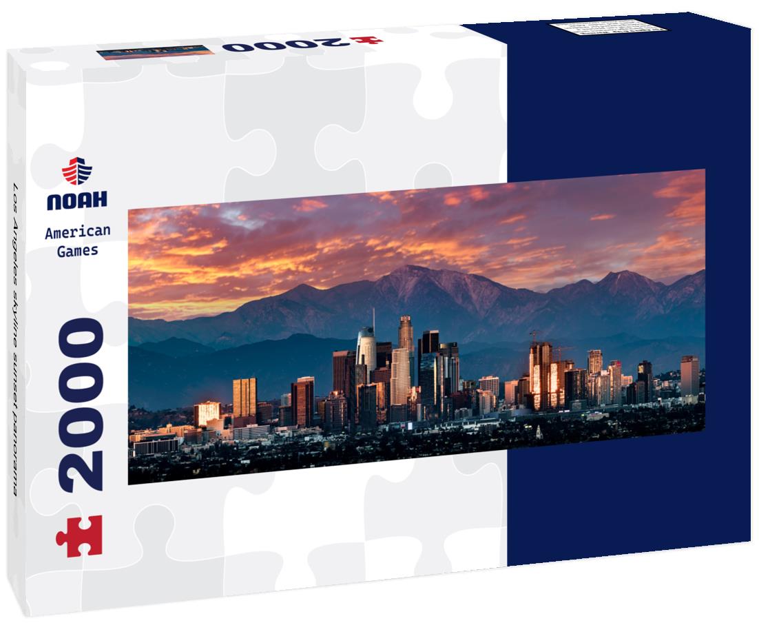 Los Angeles skyline sunset 2000pc Panoramic Puzzle