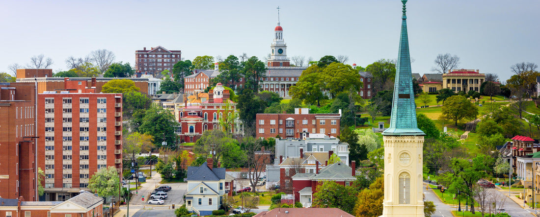 Macon, Georgia, USA downtown skyline 2000pc Panoramic Puzzle