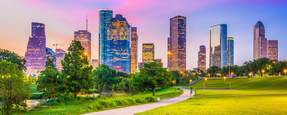 Houston, Texas, USA Downtown skyline 2000pc Panoramic Puzzle