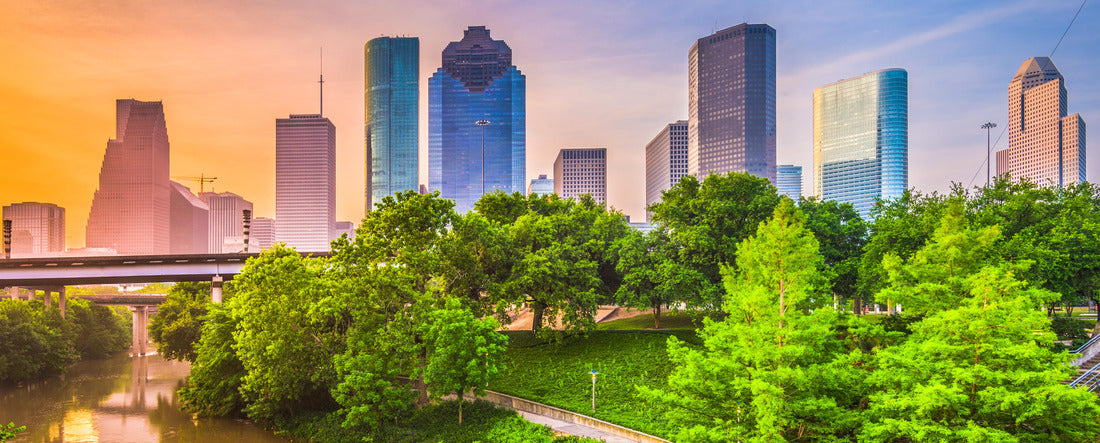 Houston, Texas, USA Downtown skyline 2000pc Panoramic Puzzle