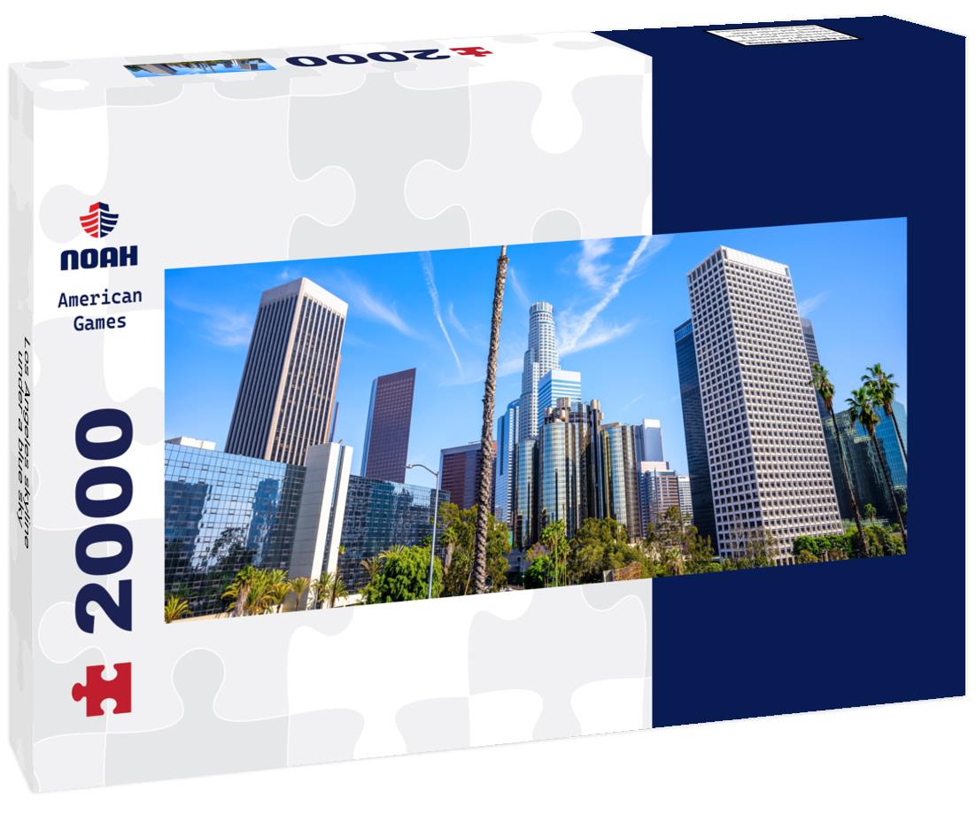 Los Angeles skyline under a blue sky 2000pc Panoramic Puzzle