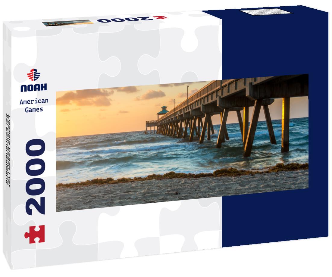 Deefield Beach Pier bei Sonnenaufgang 2000pc Panoramic Puzzle