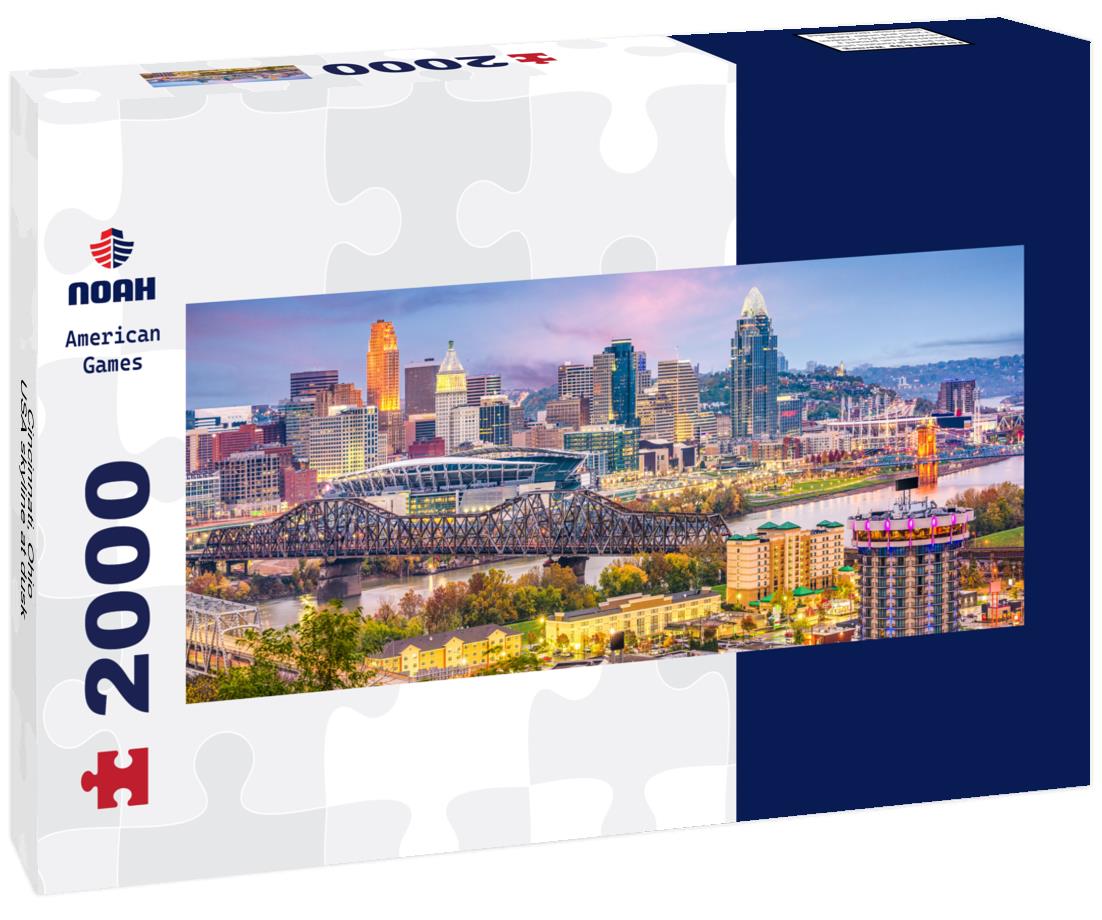 Cincinnati, Ohio, USA skyline at dusk 2000pc Panoramic Puzzle