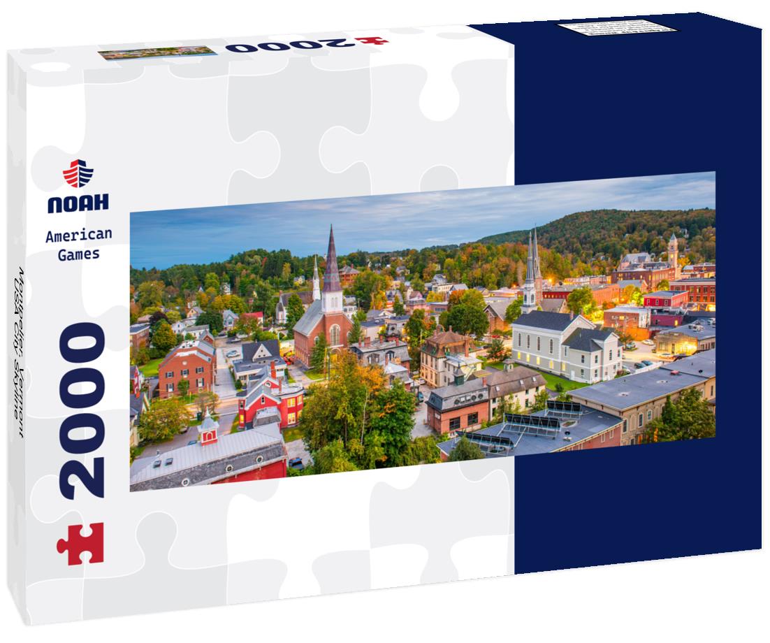 Noah Jigsaw Puzzle Montpelier, Vermont, USA City Skyline panorama 2000 pieces