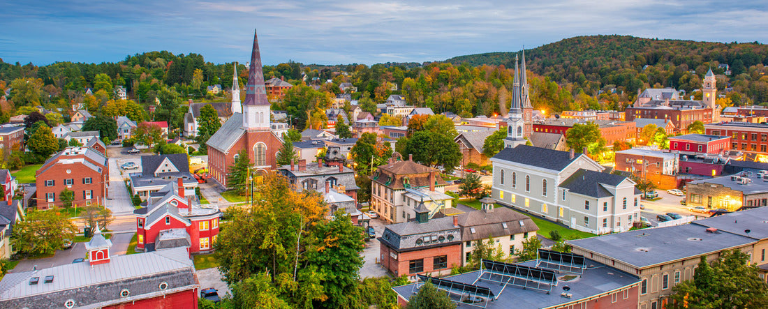 Montpelier, Vermont, USA City Skyline 2000pc Panoramic Puzzle