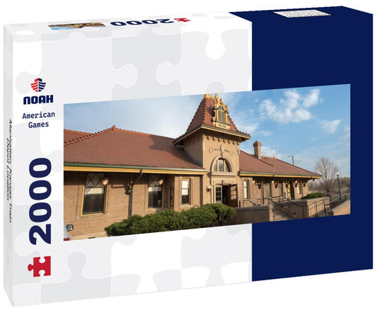 Noah Jigsaw Puzzle Manhattan, Kansas Train Depot Location panorama 2000 pieces