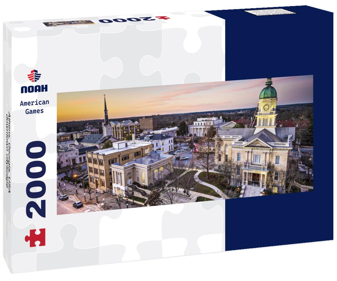Athens, Georgia, USA downtown cityscape 2000pc Panoramic Puzzle