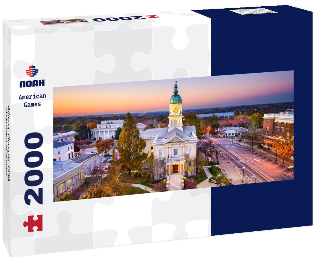Athens, Georgia, USA downtown at sunset 2000pc Panoramic Puzzle