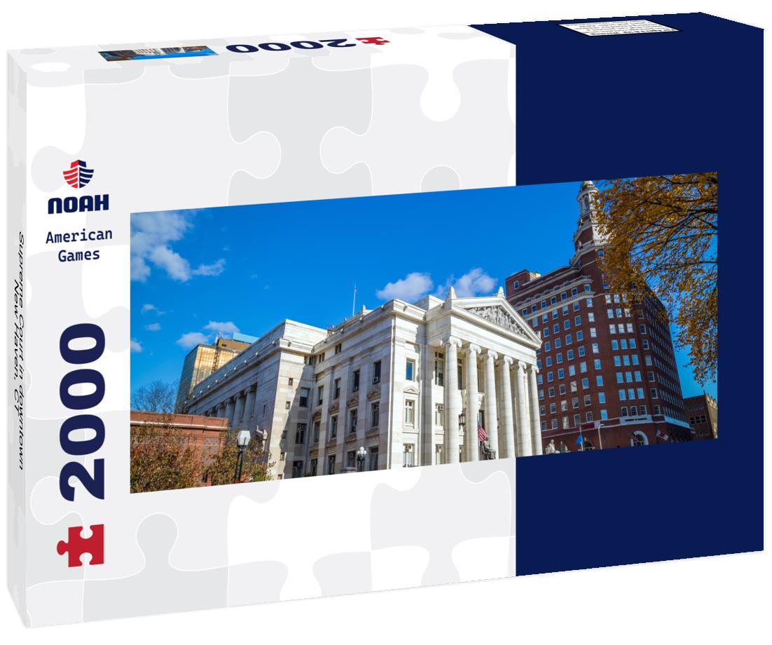 Noah Jigsaw Puzzle Supreme Court in downtown New Haven, CT panorama 2000 pieces