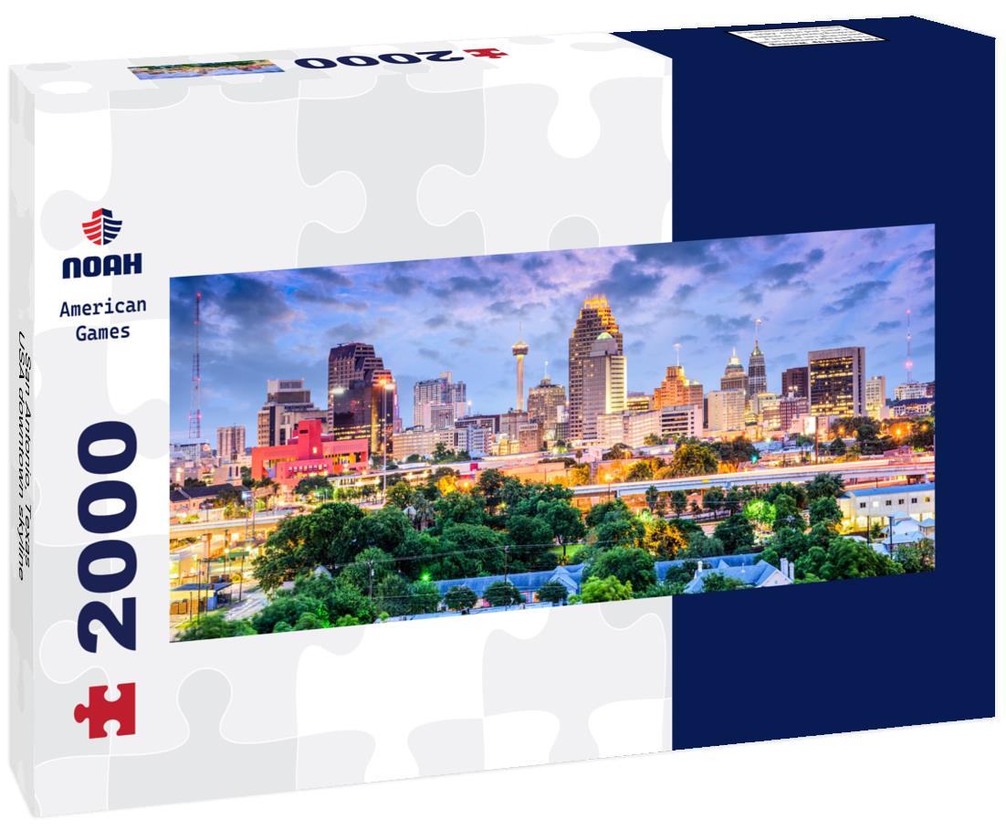 San Antonio, Texas, USA downtown skyline 2000pc Panoramic Puzzle