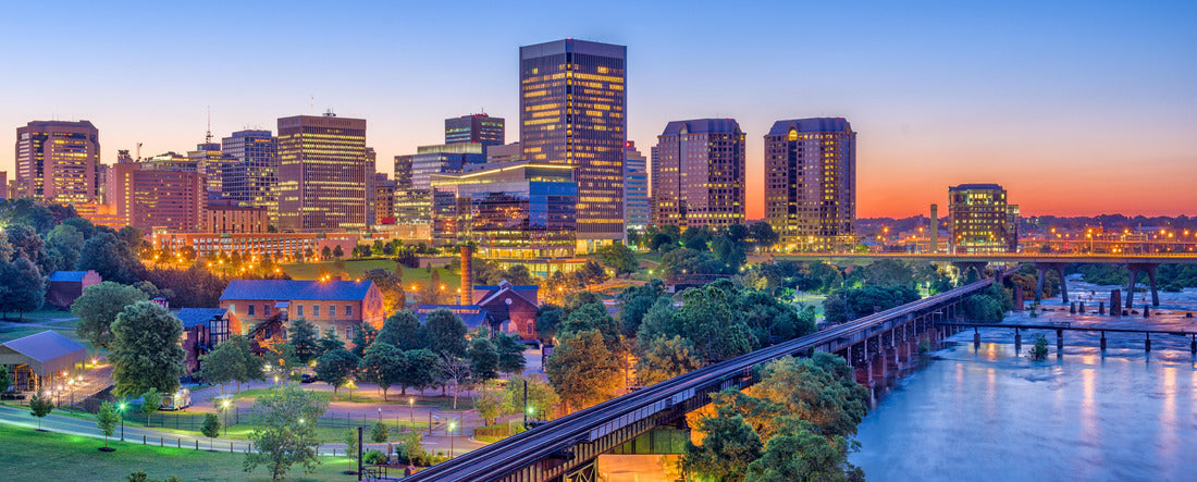 Richmond, Virginia, USA downtown skyline 2000pc Panoramic Puzzle