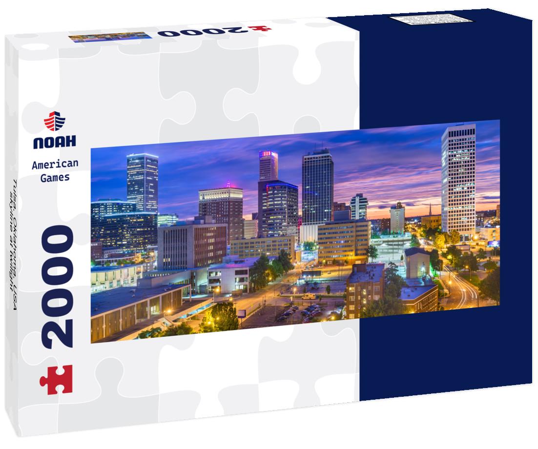 Tulsa, Oklahoma, USA skyline at twilight 2000pc Panoramic Puzzle