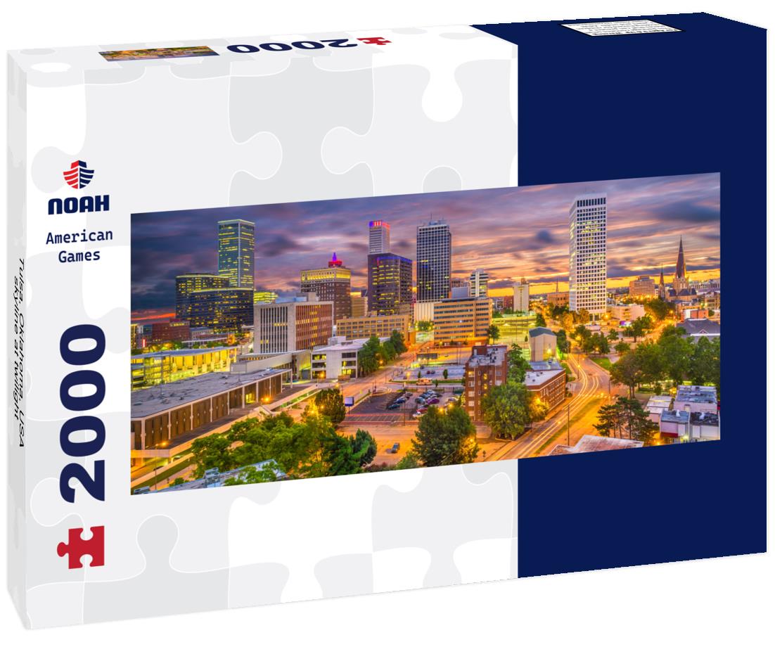 Tulsa, Oklahoma, USA skyline at twilight 2000pc Panoramic Puzzle