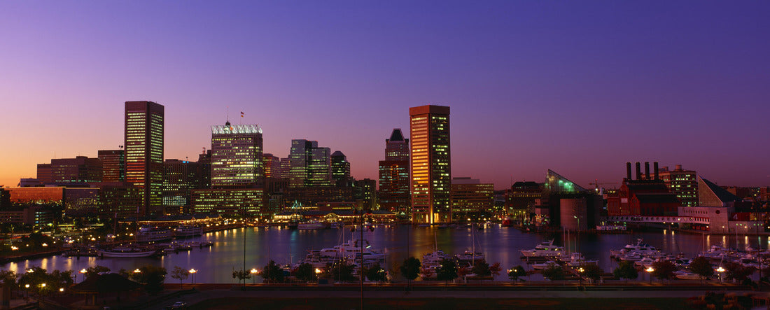 Inner Harbor, Baltimore, Sunset, Maryland 2000pc Panoramic Puzzle