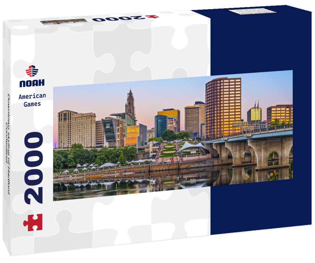 Downtown skyline of Hartford, Connecticut 2000pc Panoramic Puzzle