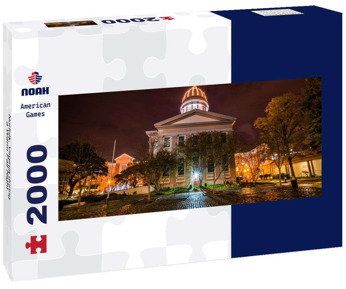 Norfolk, Virginia during a Warm Fall Night 2000pc Panoramic Puzzle
