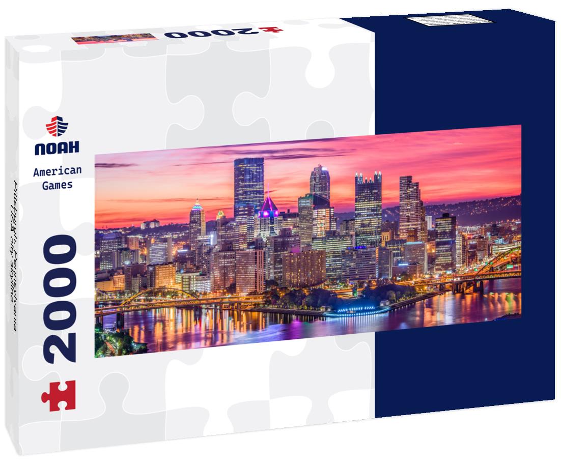 Pittsburgh, Pennsylvania, USA city skyline 2000pc Panoramic Puzzle
