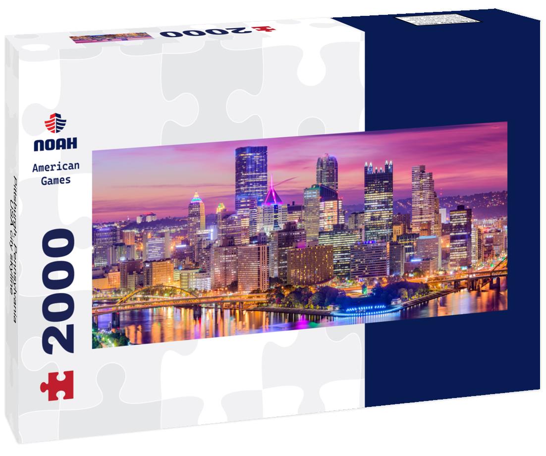 Pittsburgh, Pennsylvania, USA city skyline 2000pc Panoramic Puzzle